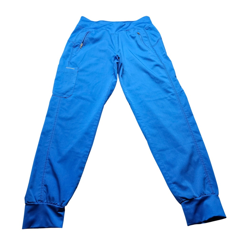 Healing Hands Purple Label Tara Jogger Scrub Pants Womens Small Blue Healthcare